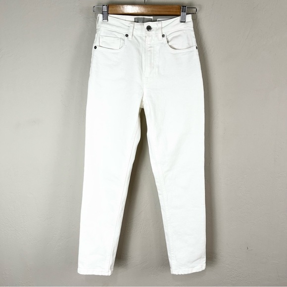 NEW Everlane The Curvy Cheeky Jean High Rise Bone White Size 23 Ankle - Picture 1 of 12